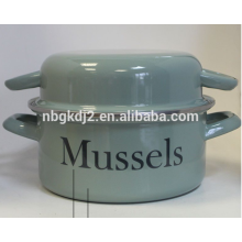 carbon steel enamel mussel cookware pot